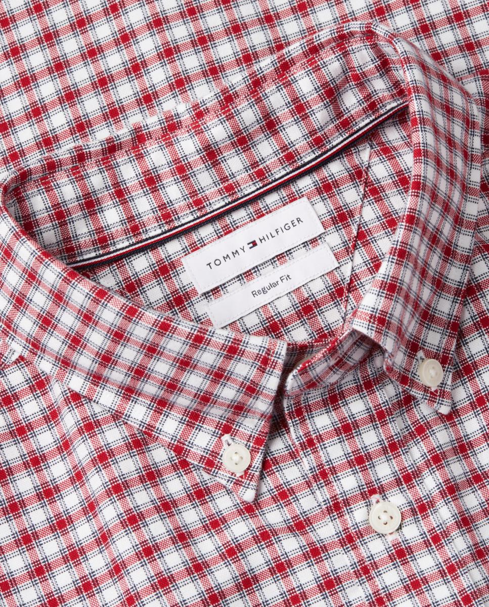 Camisa de Popelina com Estampado Vermelho-6
