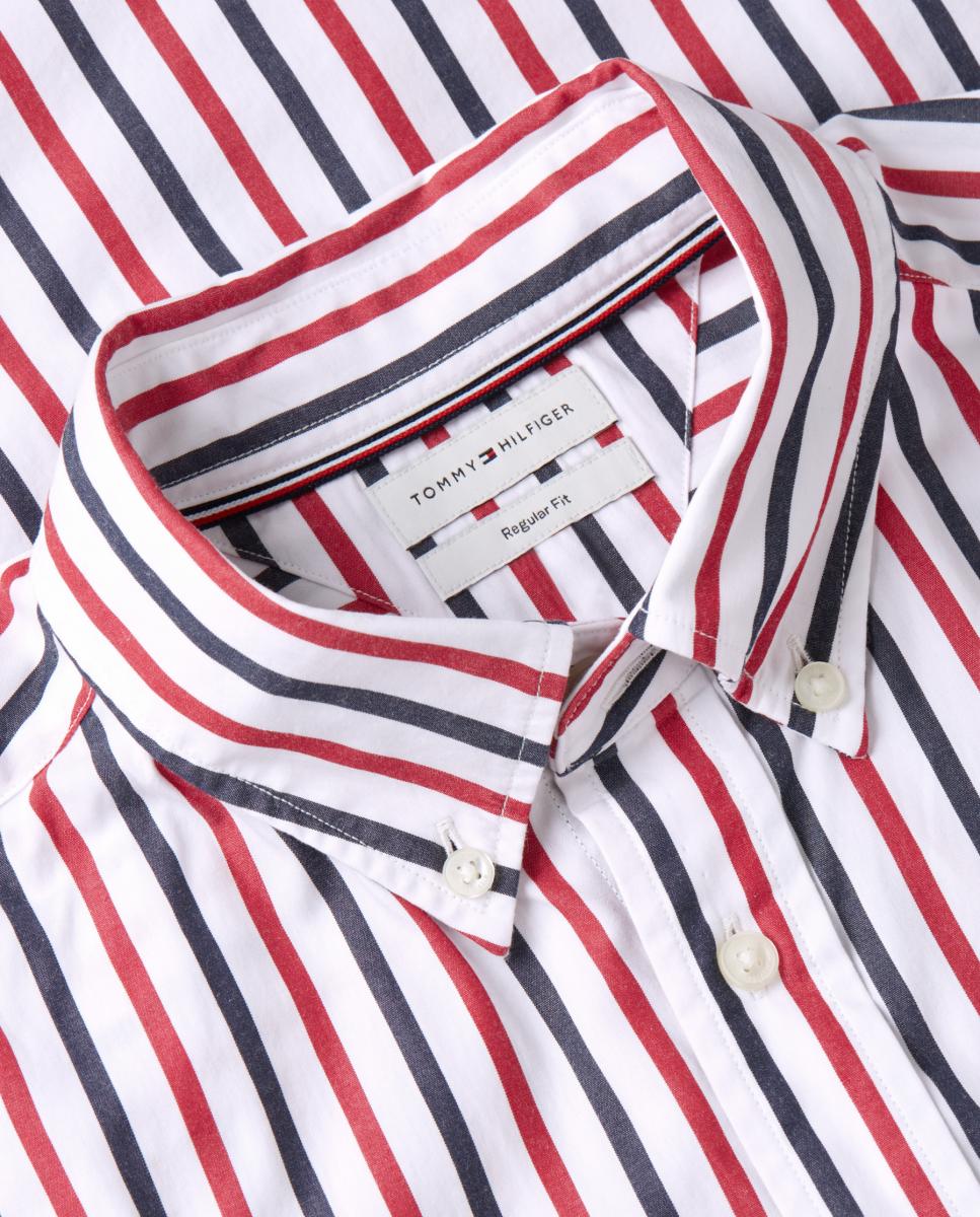 Camisa de Popelina com Estampado Vermelho-4