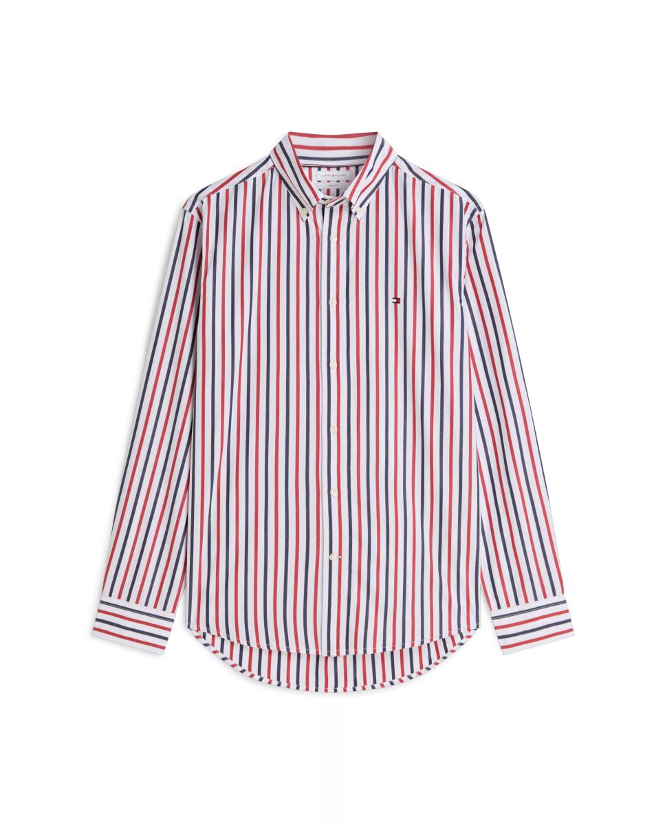 Camisa de Popelina com Estampado Vermelho-5