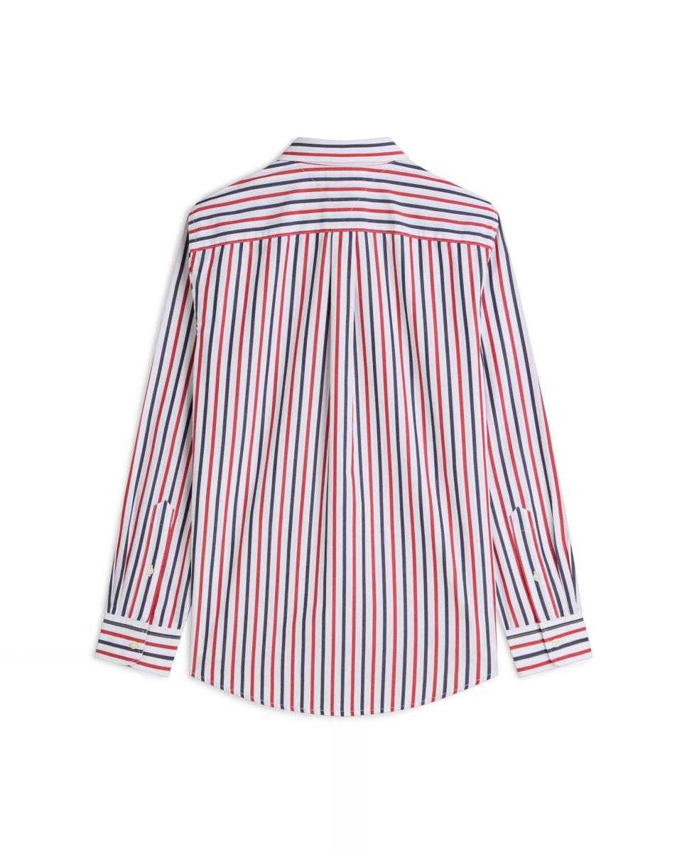 Camisa de Popelina com Estampado Vermelho-6