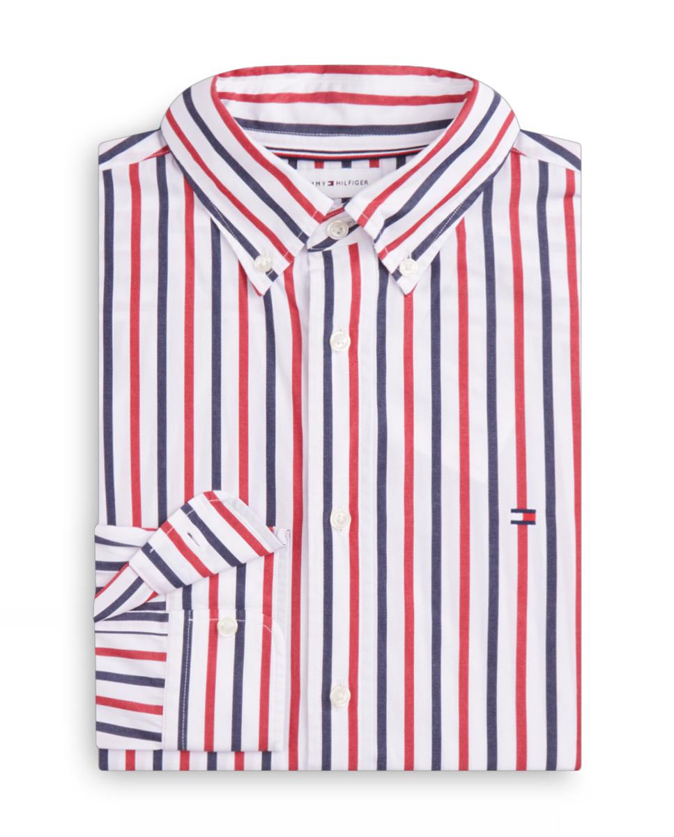 Camisa de Popelina com Estampado Vermelho-7