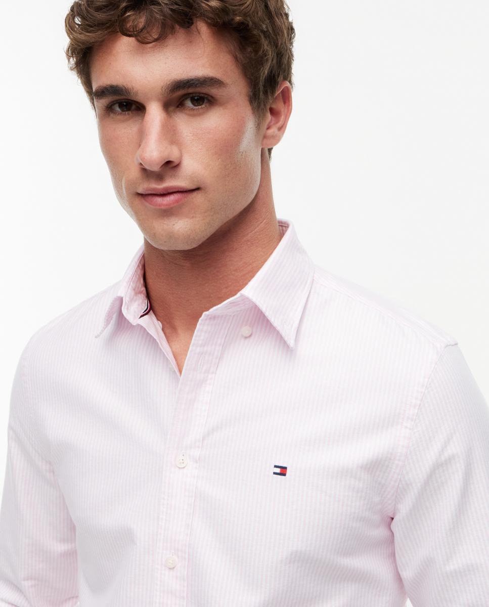 Camisa Oxford com Estampado Rosa-claro-3