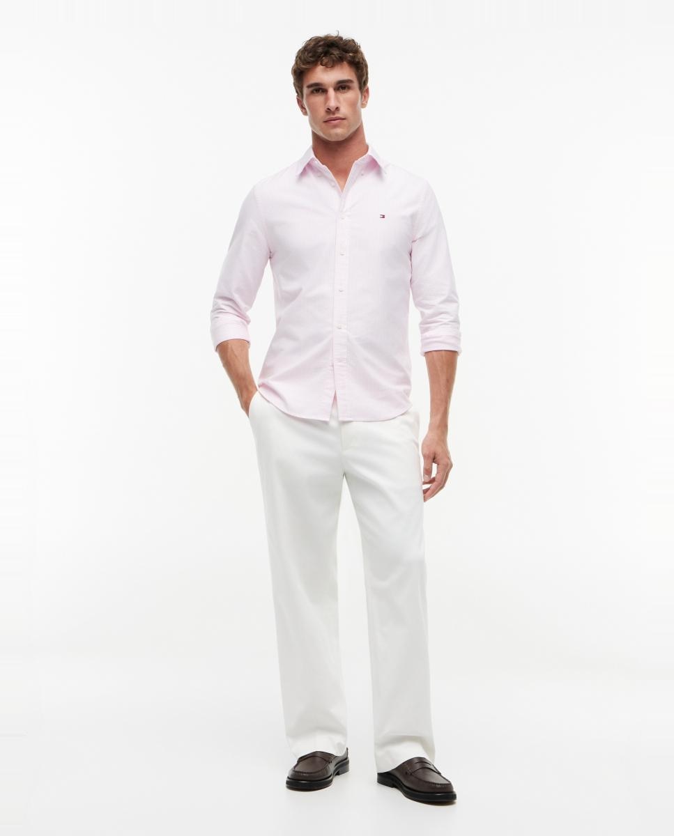 Camisa Oxford com Estampado Rosa-claro-4