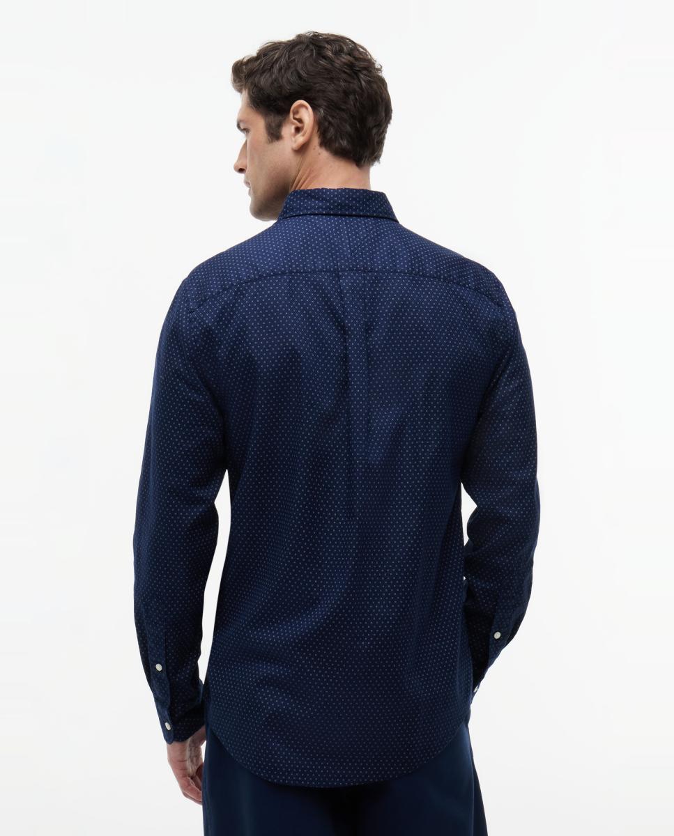 Camisa de caballero en popelín estampado - Tommy Hilfiger - Azul marino Azul marino-2