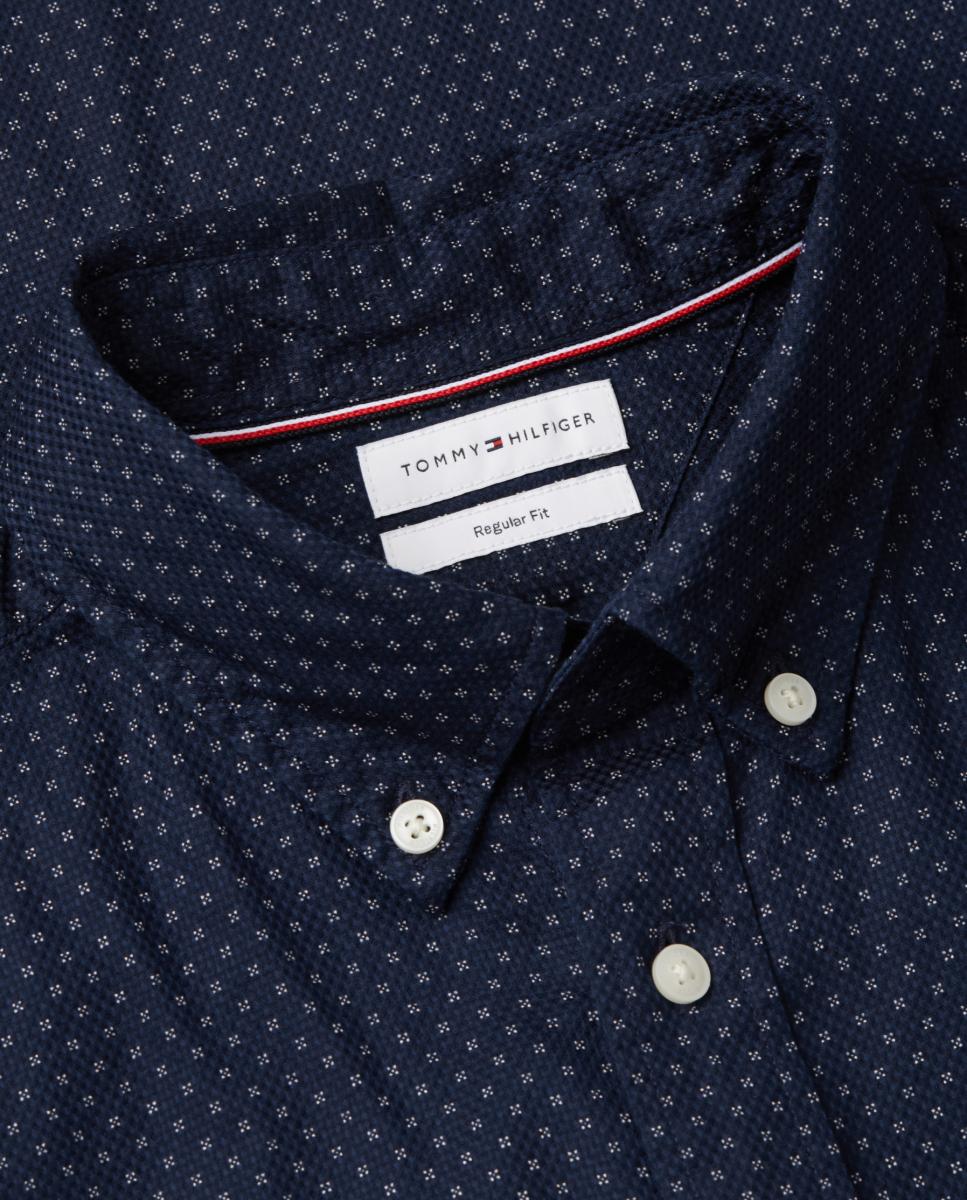 Camisa de caballero en popelín estampado - Tommy Hilfiger - Azul marino Azul marino-4