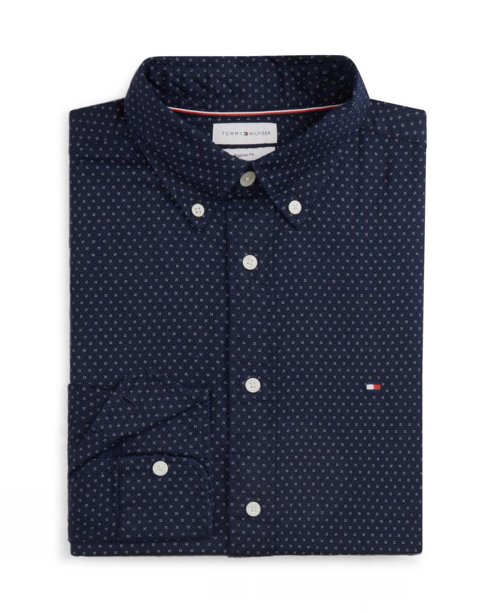Camisa de caballero en popelín estampado - Tommy Hilfiger - Azul marino Azul marino-7