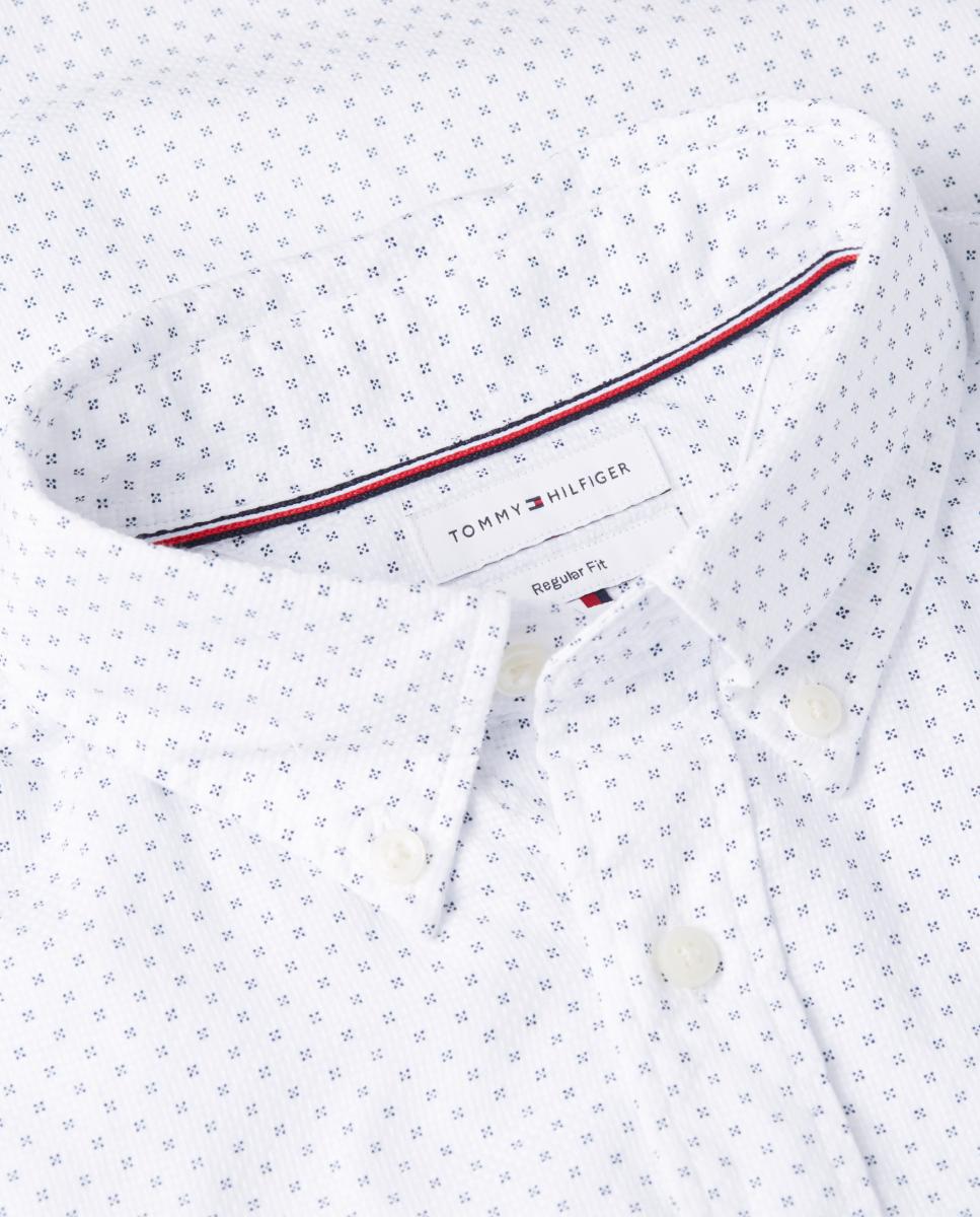 Camisa de Popelina com Estampado Branco-4