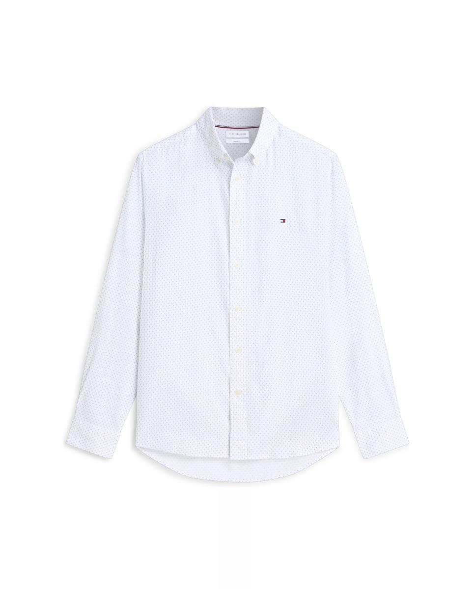 Camisa de Popelina com Estampado Branco-5