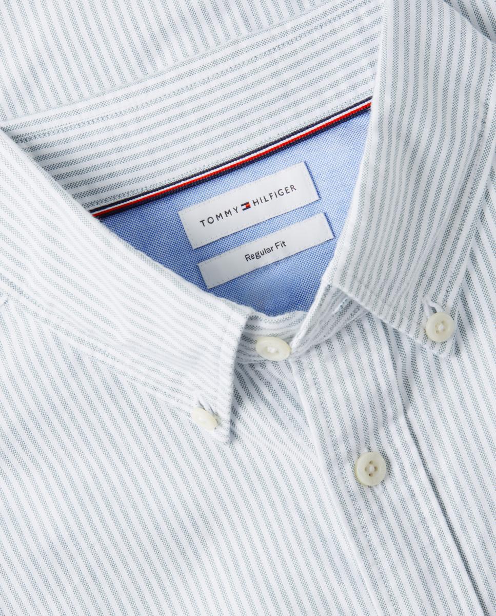 Camisa Oxford com Estampado Verde-5