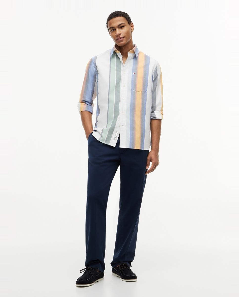 Camisa Oxford com Estampado Multicolor-7