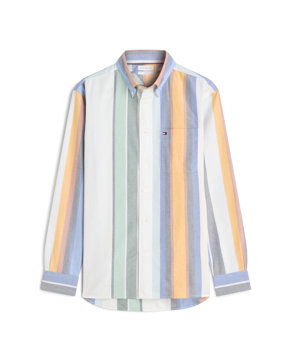 Camisa Oxford com Estampado Multicolor-4