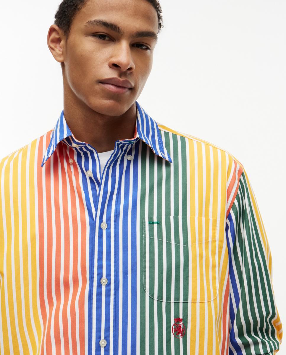 Camisa de Popelina com Estampado - Multicolor Multicolor-3