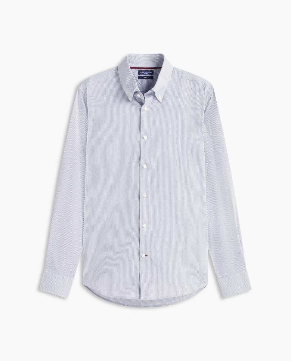 Imagen 0 de Camisa de caballero de popelín estampada Azul claro