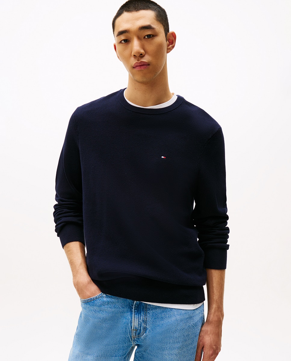 Tommy Hilfiger - Jersey de hombre de estructura.