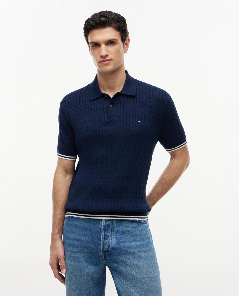 Tommy Hilfiger - Polo de punto manga corta de caballero.