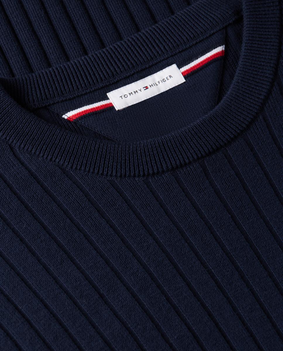 Jerséi de caballero en estructura manga larga - Tommy Hilfiger - Azul marino Azul marino-4