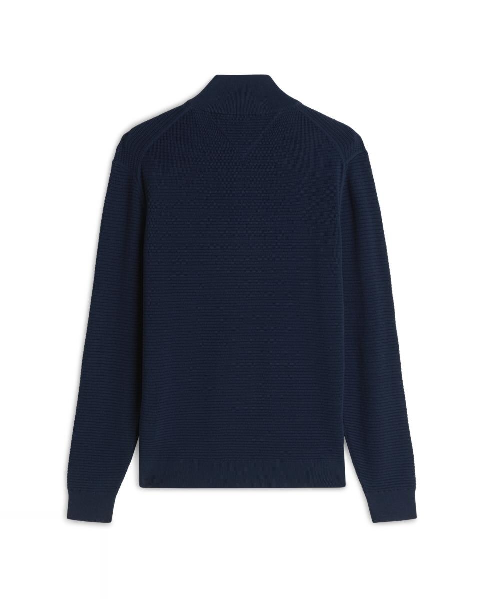 Imagen 6 de Jerséi liso de caballero en estructura con media cremallera - Tommy Hilfiger - Azul marino Azul marino