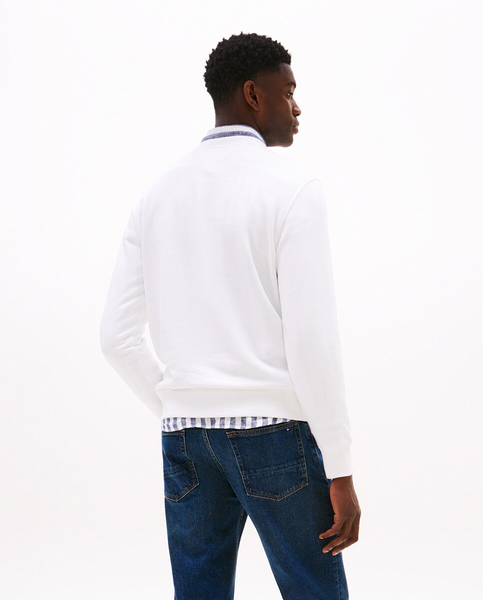Sudadera de hombre essential sin capucha - Tommy Hilfiger - Blanco Blanco-2