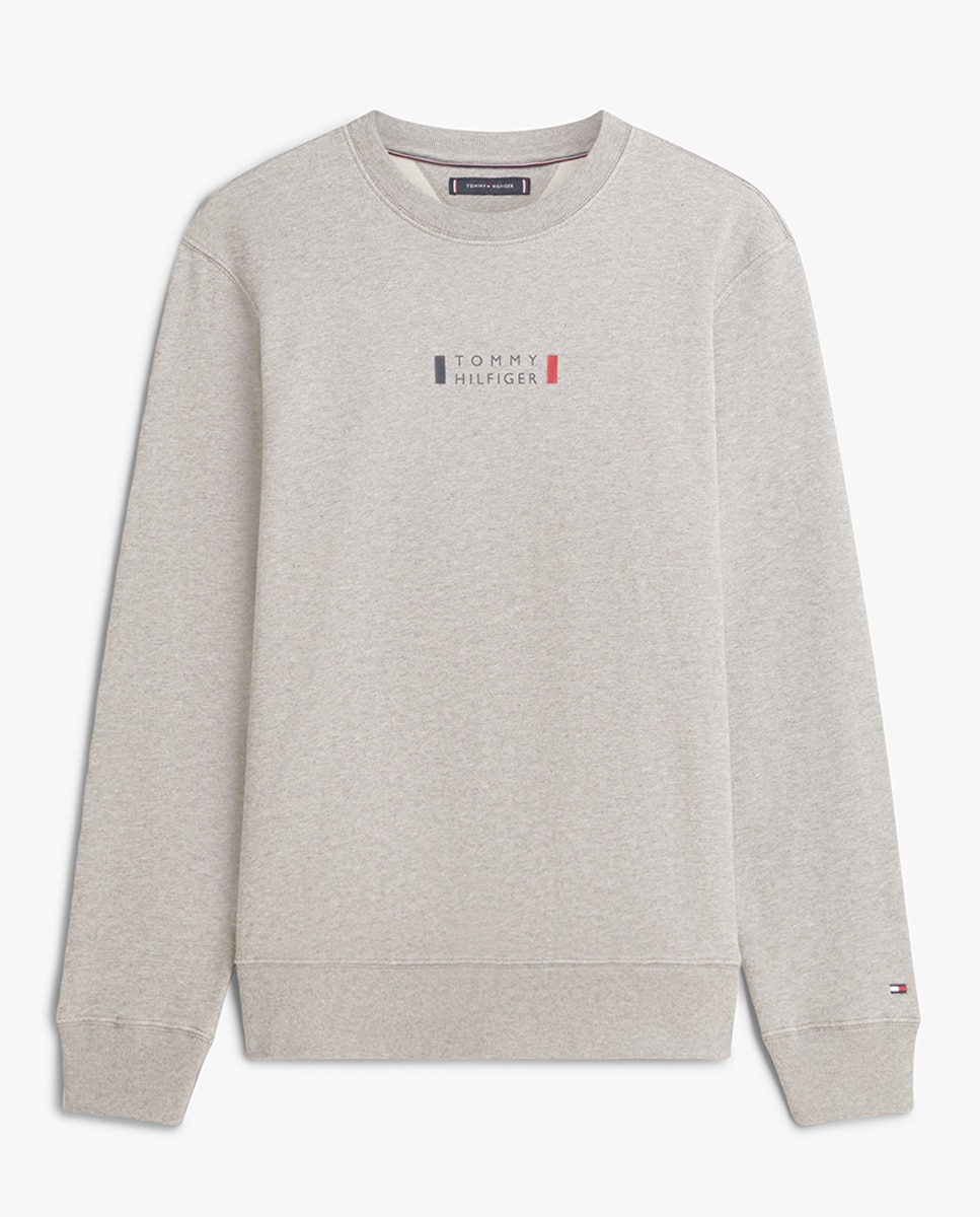 Sweatshirt sem Capuz nem Fecho de Correr Cinzento-4