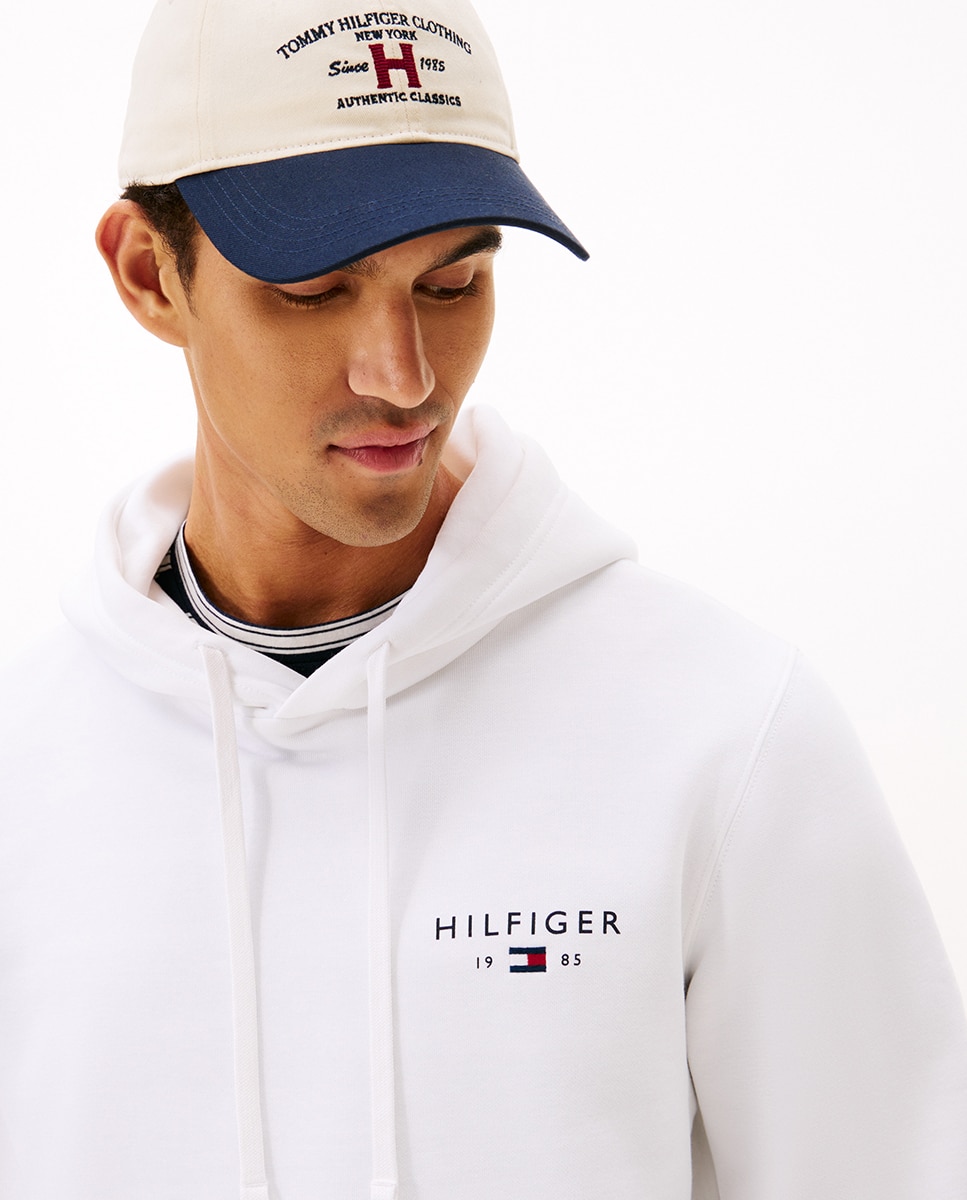 Sweatshirt com Capuz e sem Fecho de Correr Branco-3