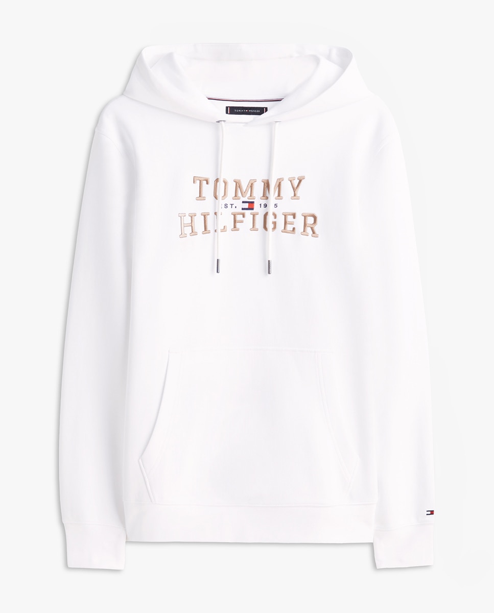 Sudadera de caballero con capucha sin cremallera - Tommy Hilfiger - Blanco Blanco-4