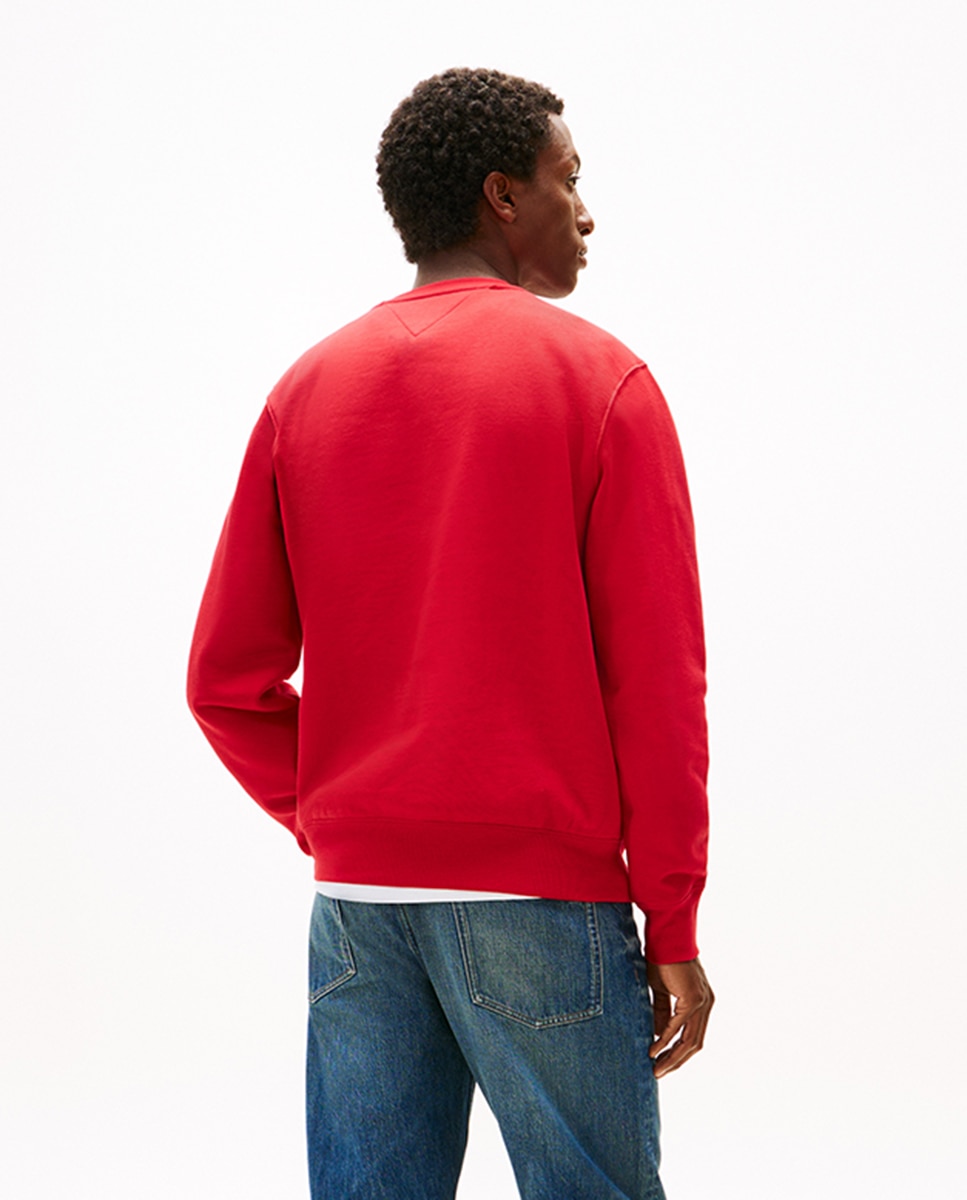 Sweatshirt sem Capuz nem Fecho de Correr Vermelho-2