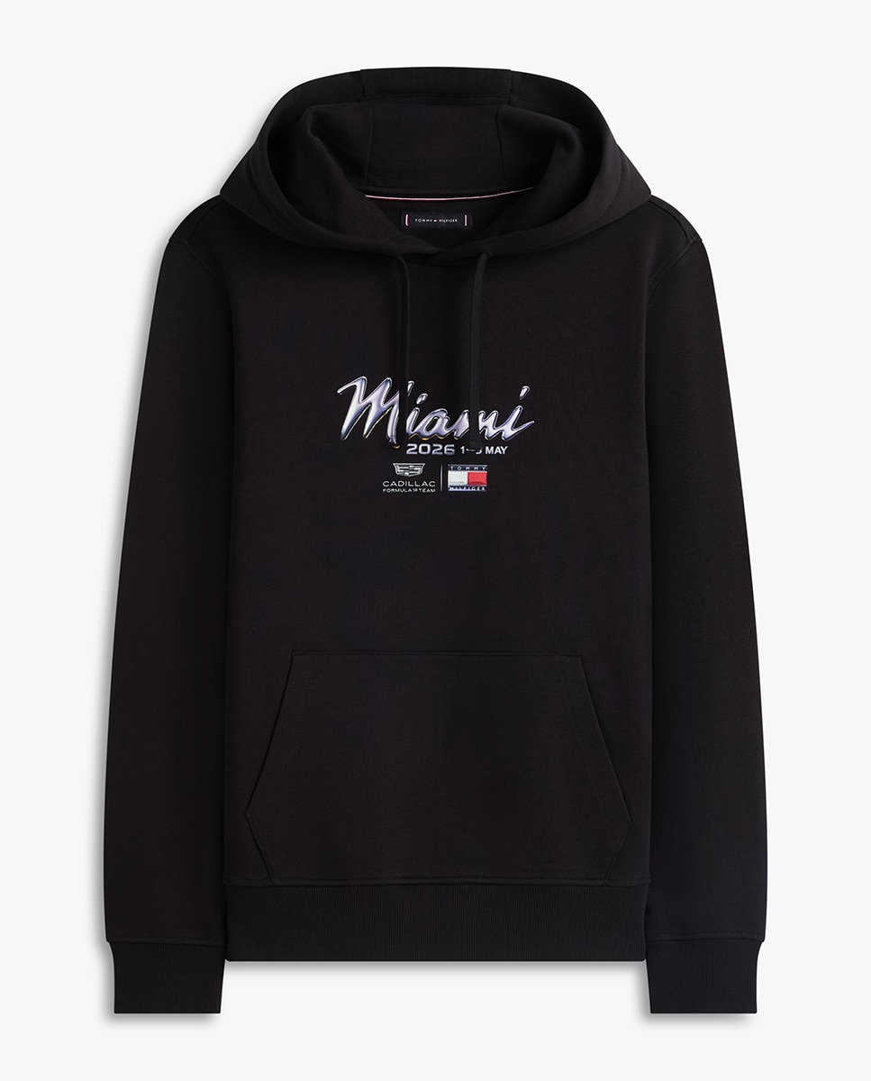 Sudadera de caballero con capucha de la cápsula Cadillac - Tommy Hilfiger - Negro Negro-1