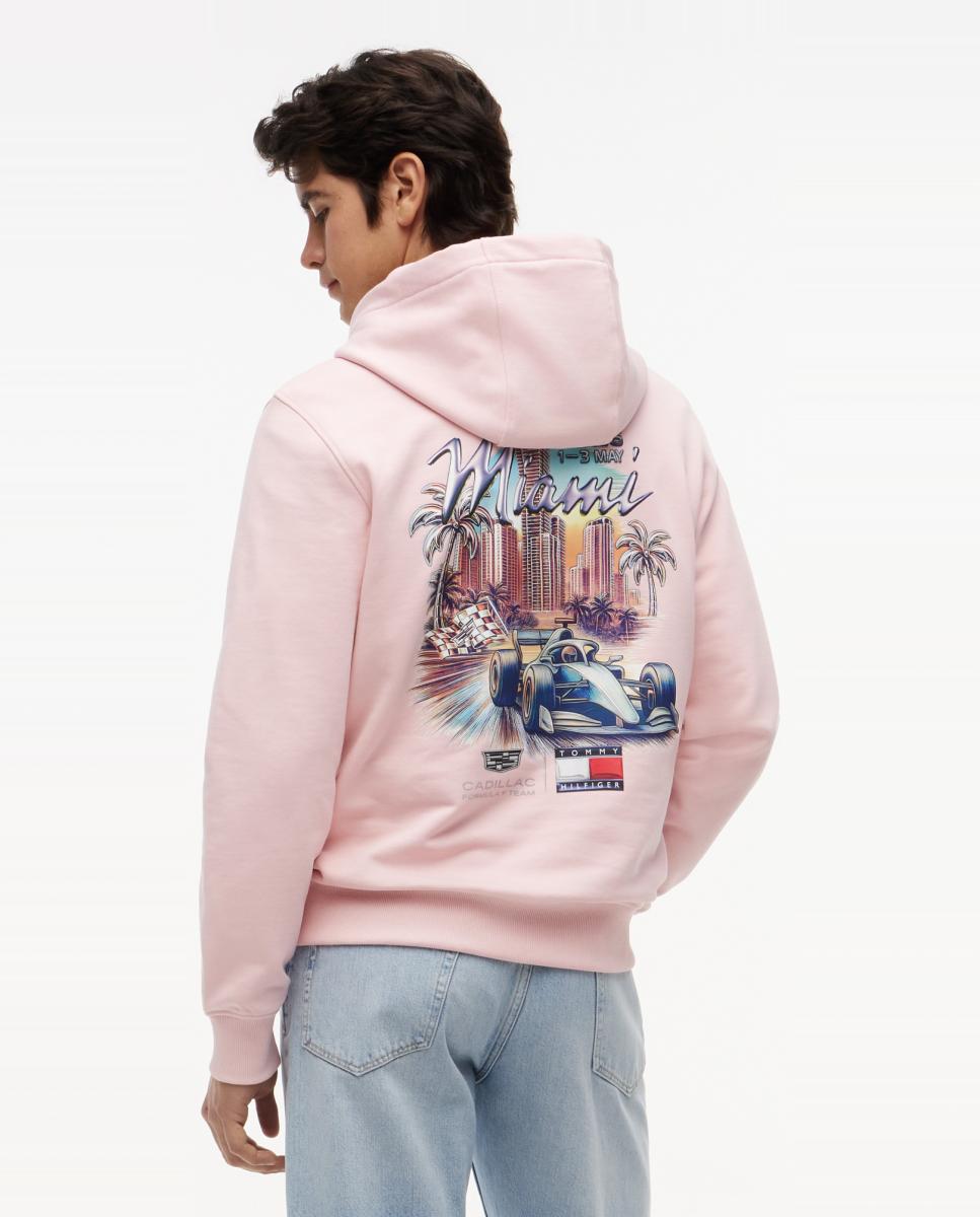 Sweatshirt com Capuz da Cápsula Cadillac Rosa-2