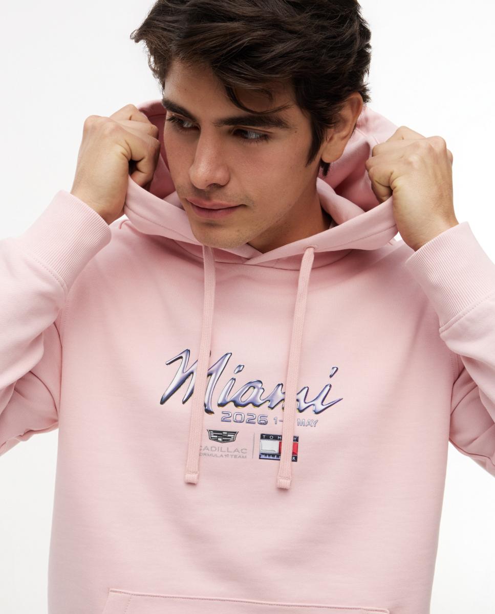 Sweatshirt com Capuz da Cápsula Cadillac Rosa-3