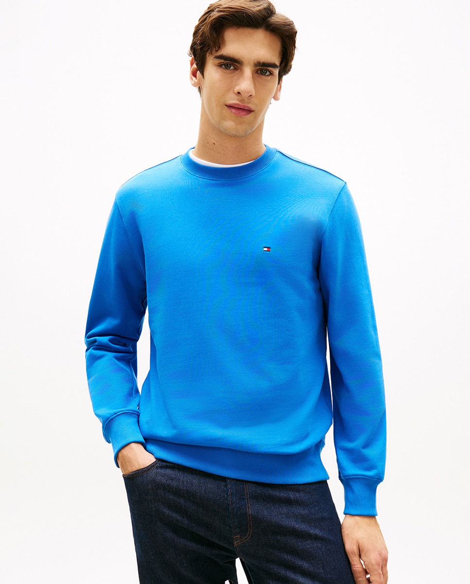 Sweatshirt Essential sem Capuz Azul-1