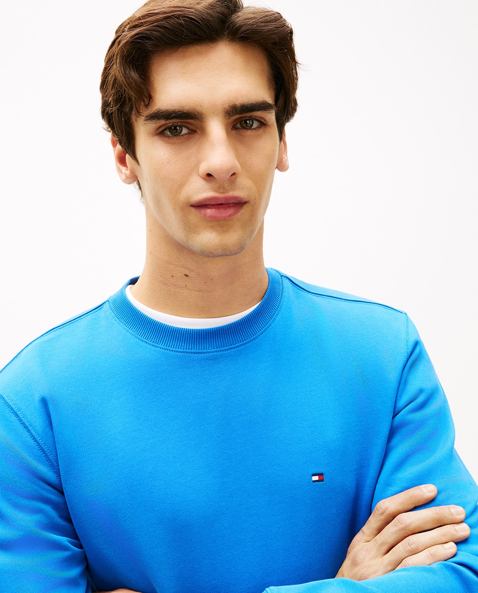 Sweatshirt Essential sem Capuz Azul-3