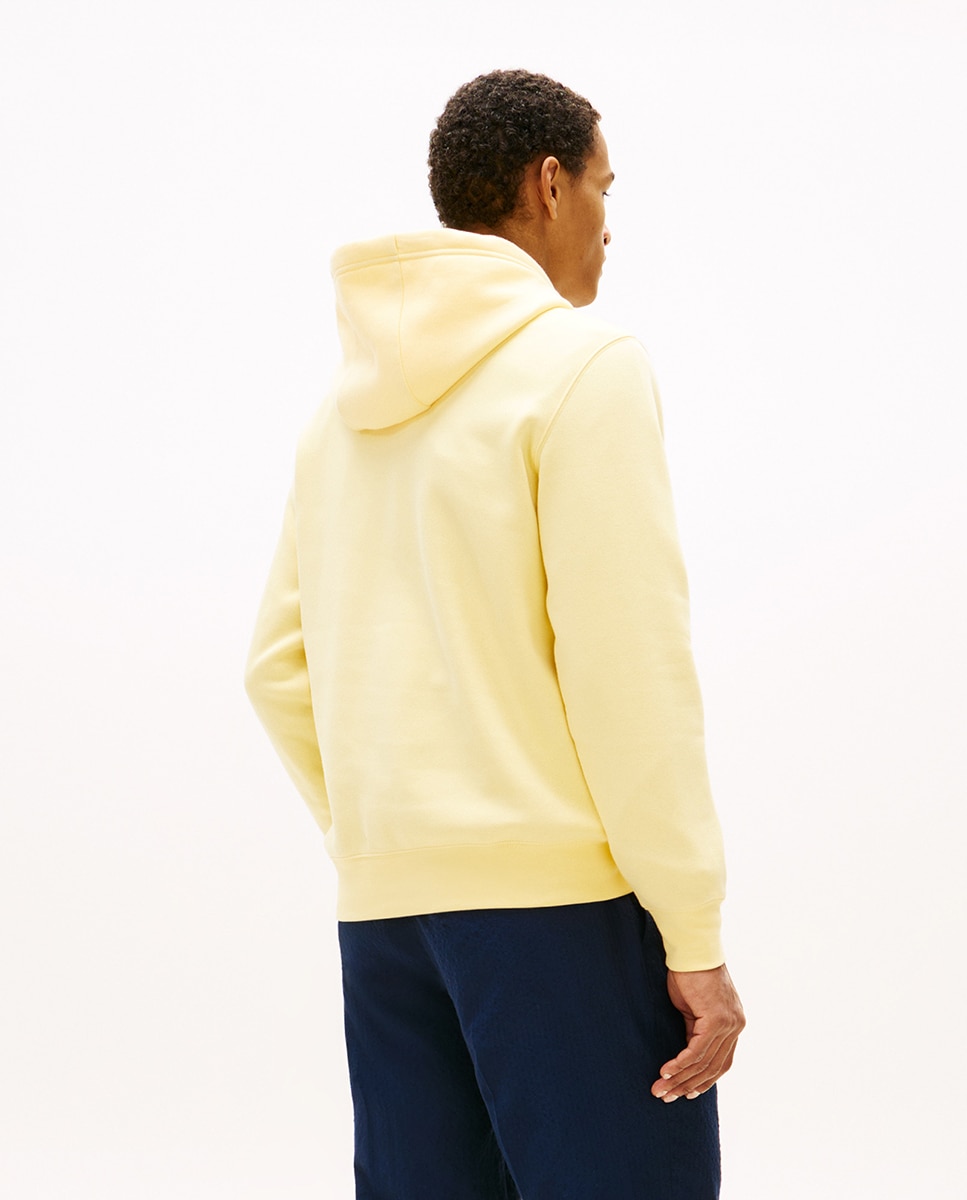 Sweatshirt com Capuz e sem Fecho de Correr Amarelo-2