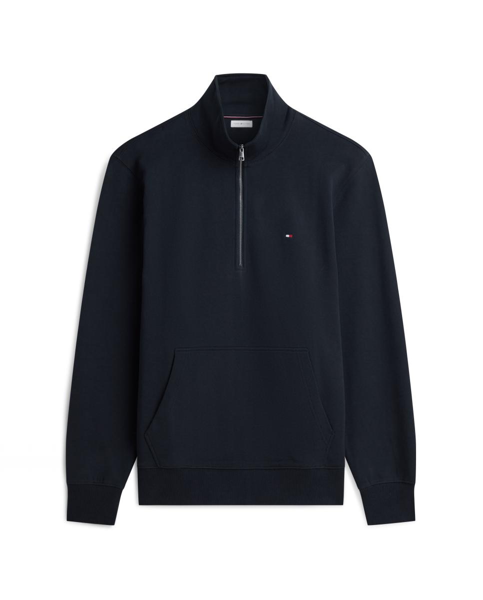 Sudadera de caballero sin capucha y con cierre de media cremallera - Tommy Hilfiger - Azul marino Azul marino-6