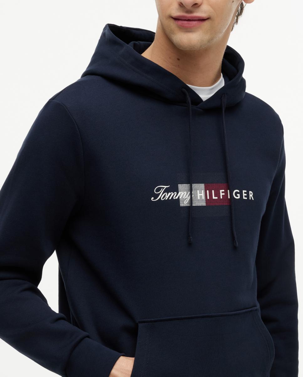 Sudadera de caballero con capucha - Tommy Hilfiger - Azul marino Azul marino-3