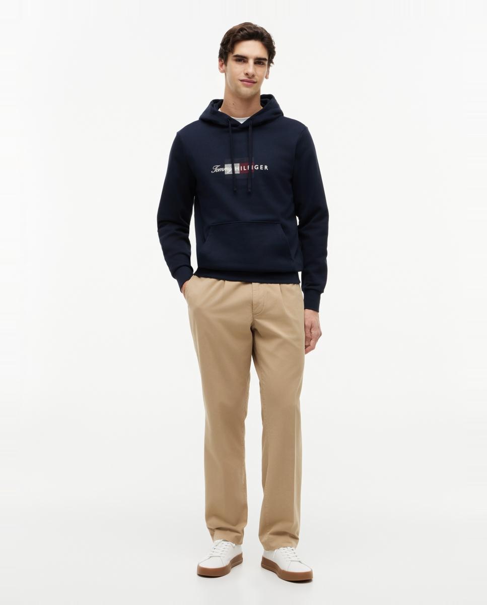 Sudadera de caballero con capucha - Tommy Hilfiger - Azul marino Azul marino-7