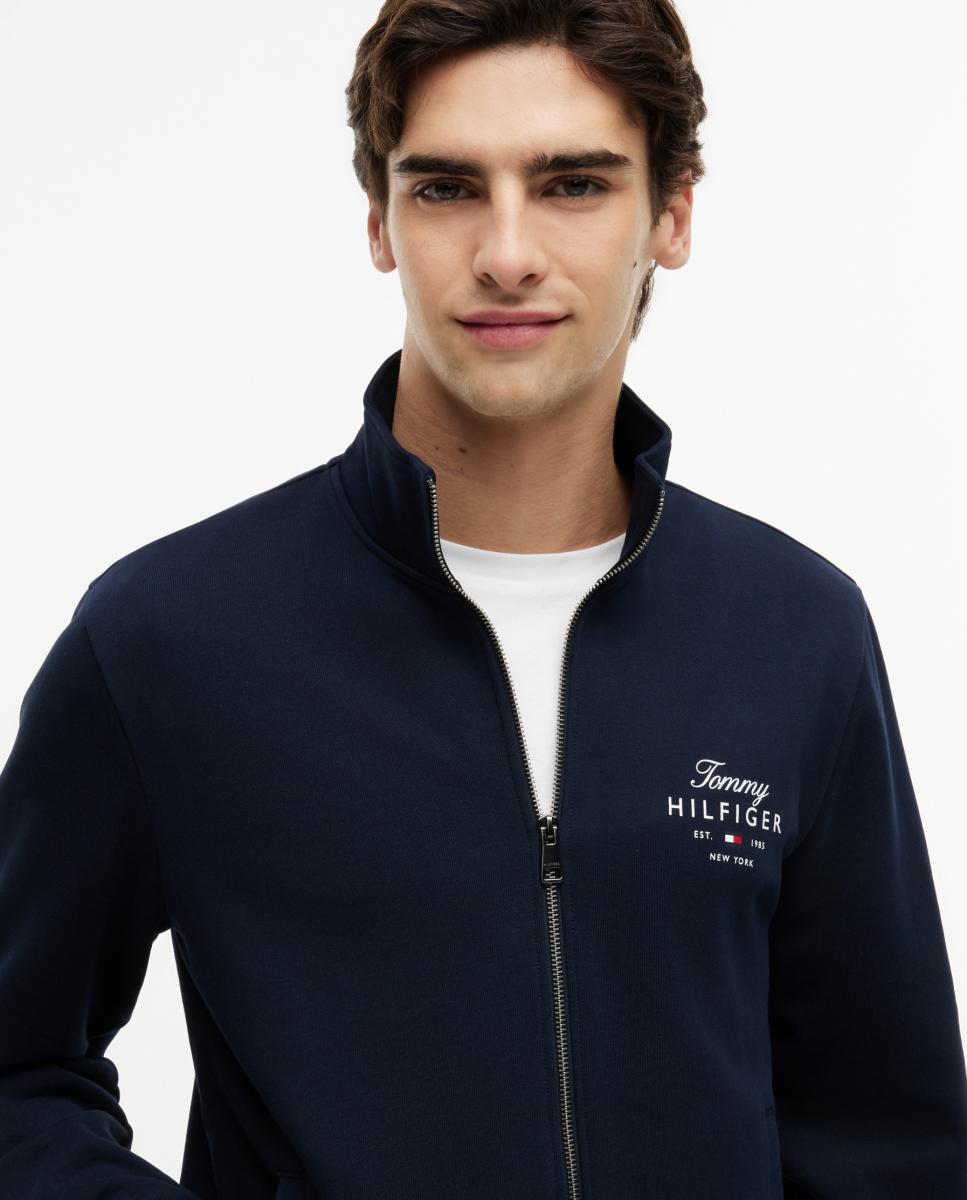 Sudadera de caballero con cierre de cremallera - Tommy Hilfiger - Azul marino Azul marino-3
