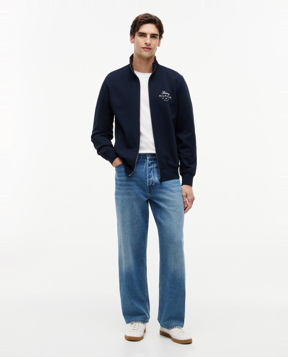 Sudadera de caballero con cierre de cremallera - Tommy Hilfiger - Azul marino Azul marino-6