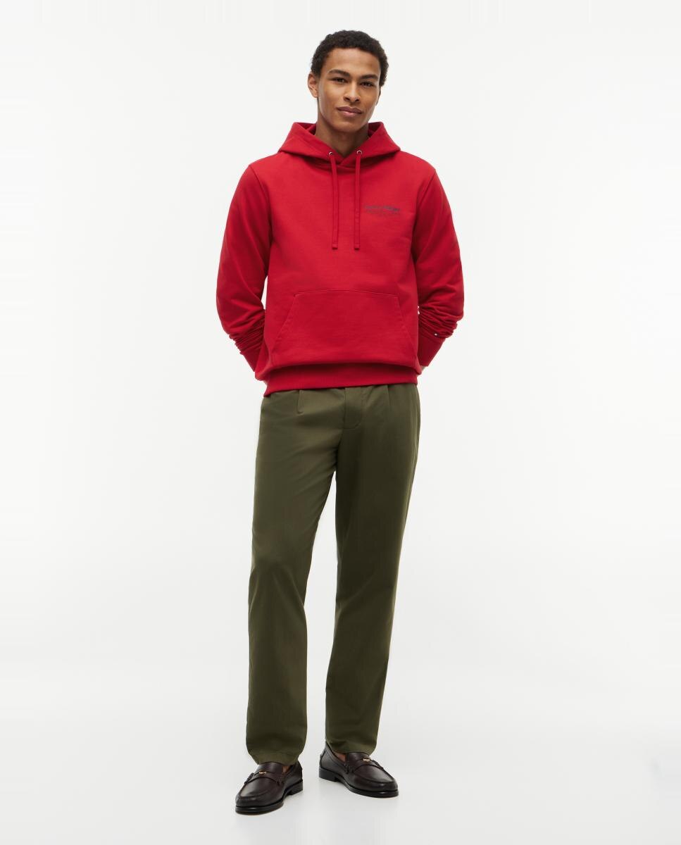 Sweatshirt com Capuz e Branding Impresso Vermelho-6