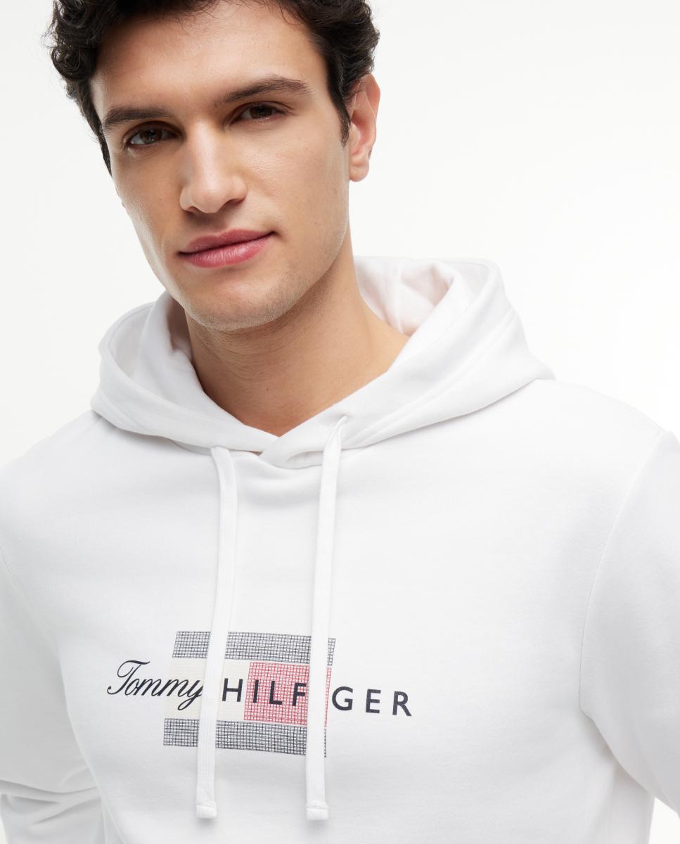 Sweatshirt com Capuz Branco-3