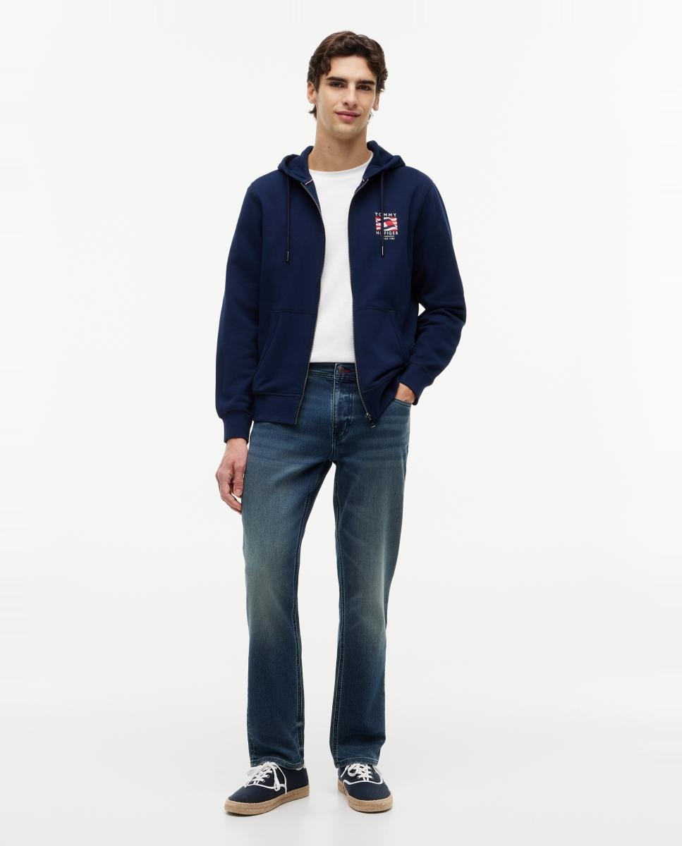 Sudadera de caballero con cremallera y capucha - Tommy Hilfiger - Azul marino Azul marino-7