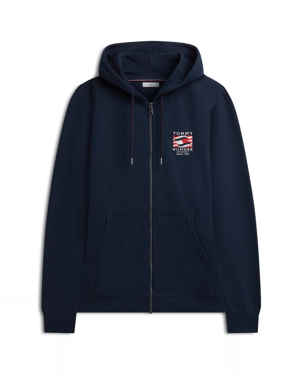 Sudadera de caballero con cremallera y capucha - Tommy Hilfiger - Azul marino Azul marino-5