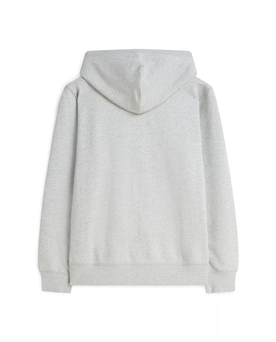 Sweatshirt com Fecho de Correr e Capuz Cinzento-5