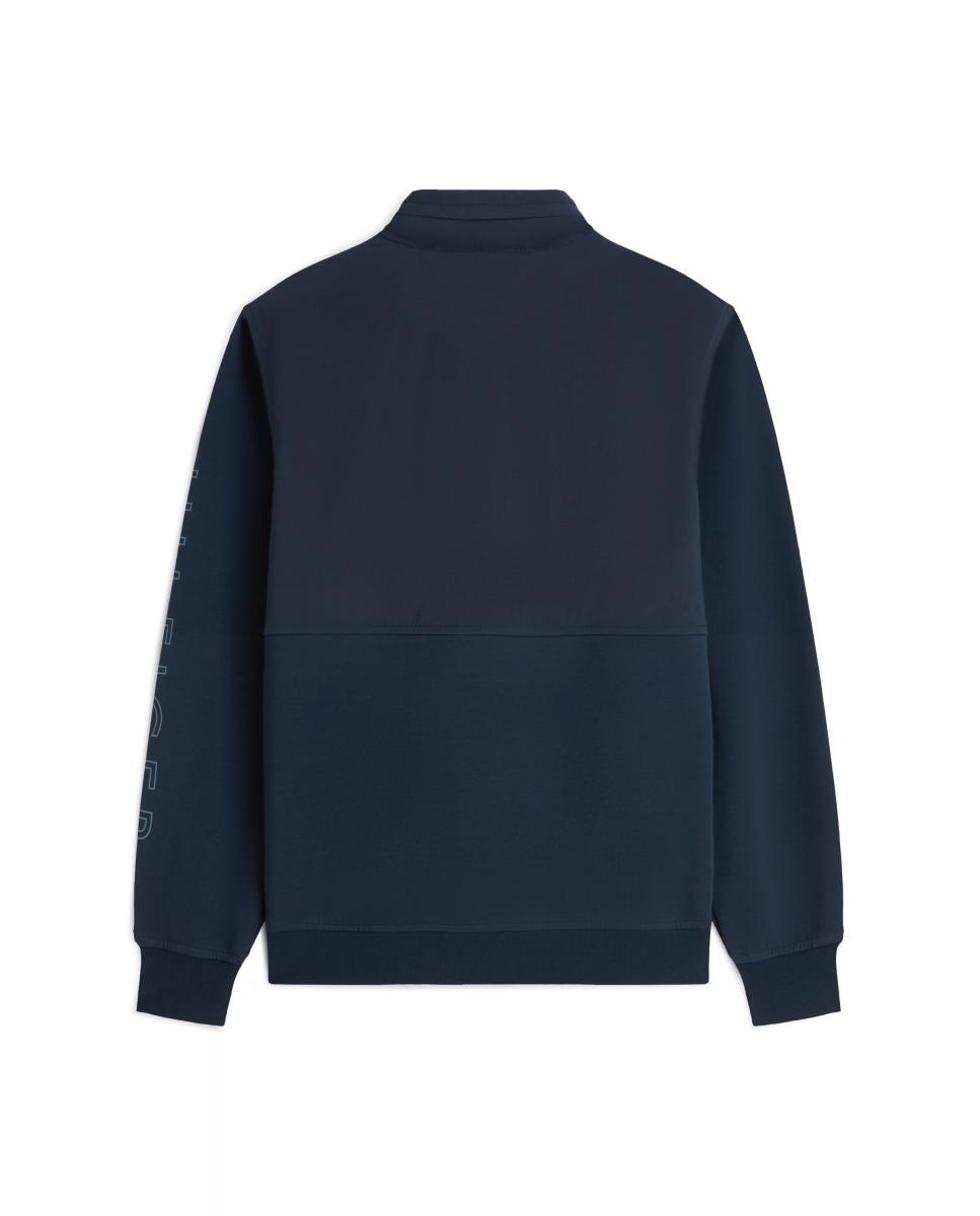 Sweatshirt Performance com Fecho de Correr Azul-marinho-2