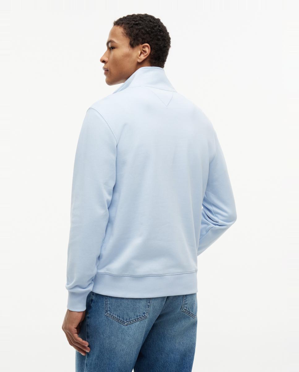 Sudadera de caballero sin capucha y con cierre de media cremallera - Tommy Hilfiger - Azul celeste Azul celeste-2