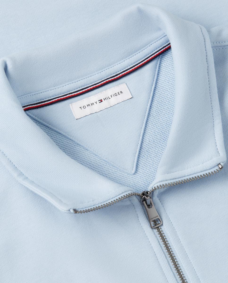 Sudadera de caballero sin capucha y con cierre de media cremallera - Tommy Hilfiger - Azul celeste Azul celeste-6