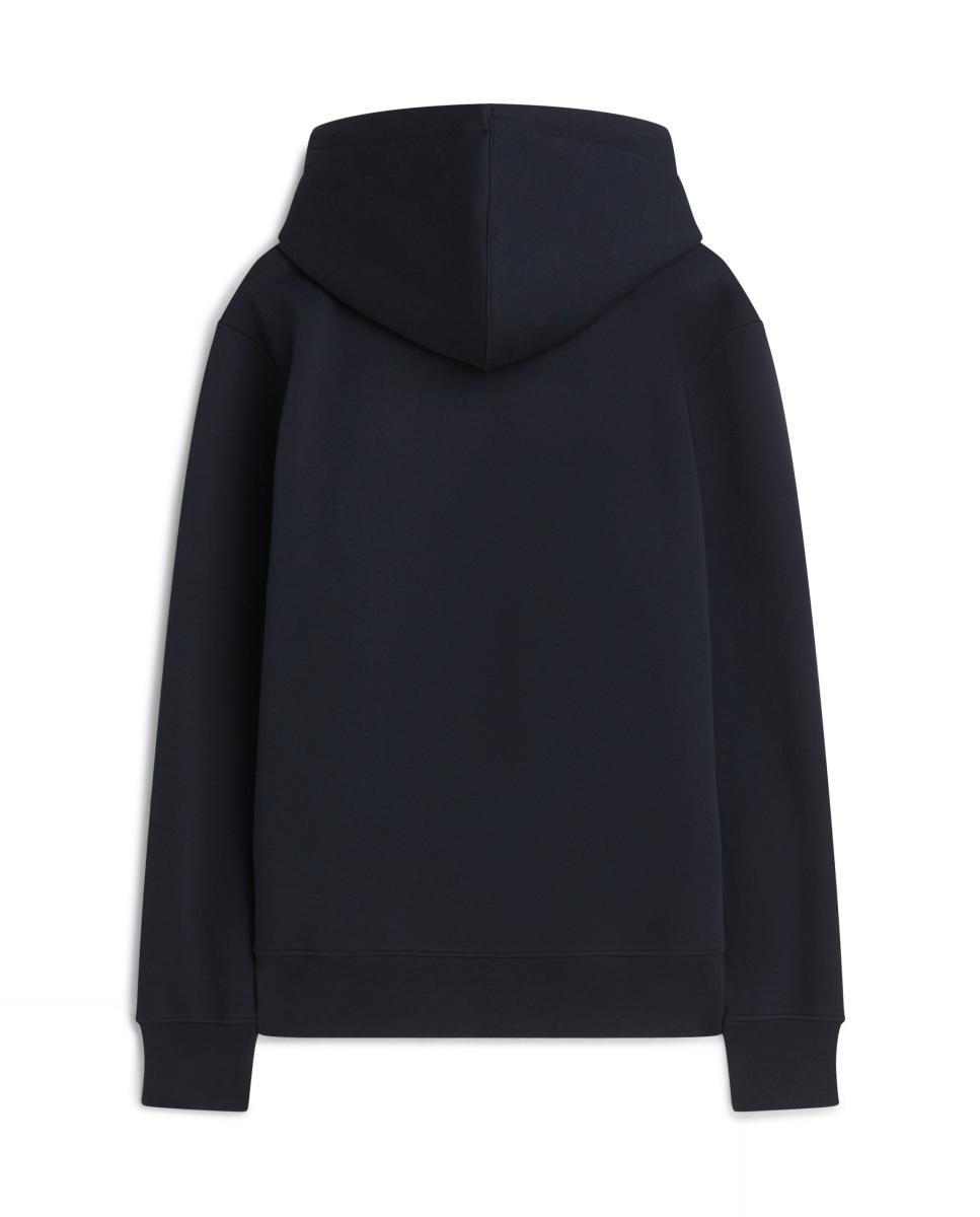 Sweatshirt com Capuz e Branding Bordado Azul-marinho-5