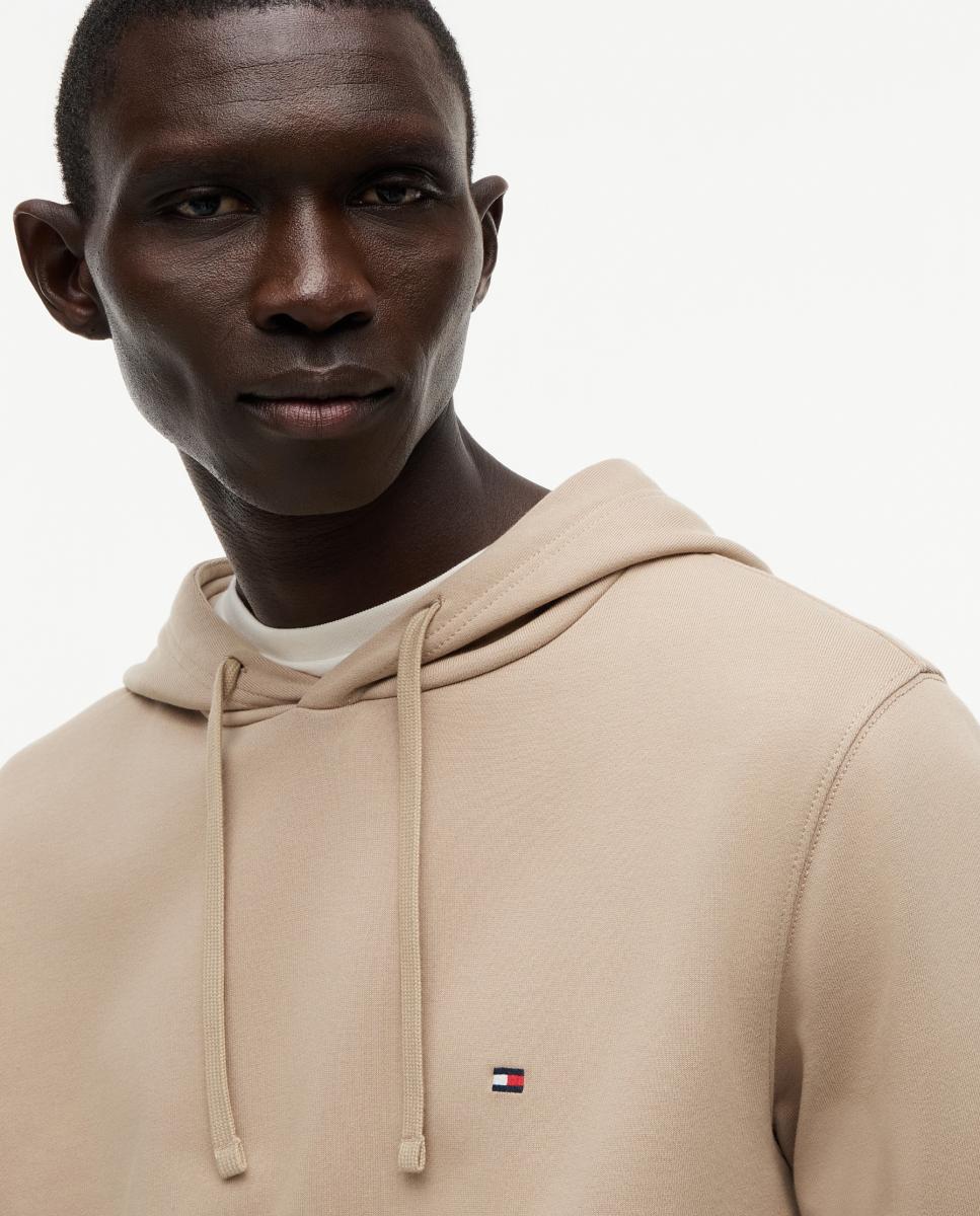 Sweatshirt Básica com Capuz Bege-3