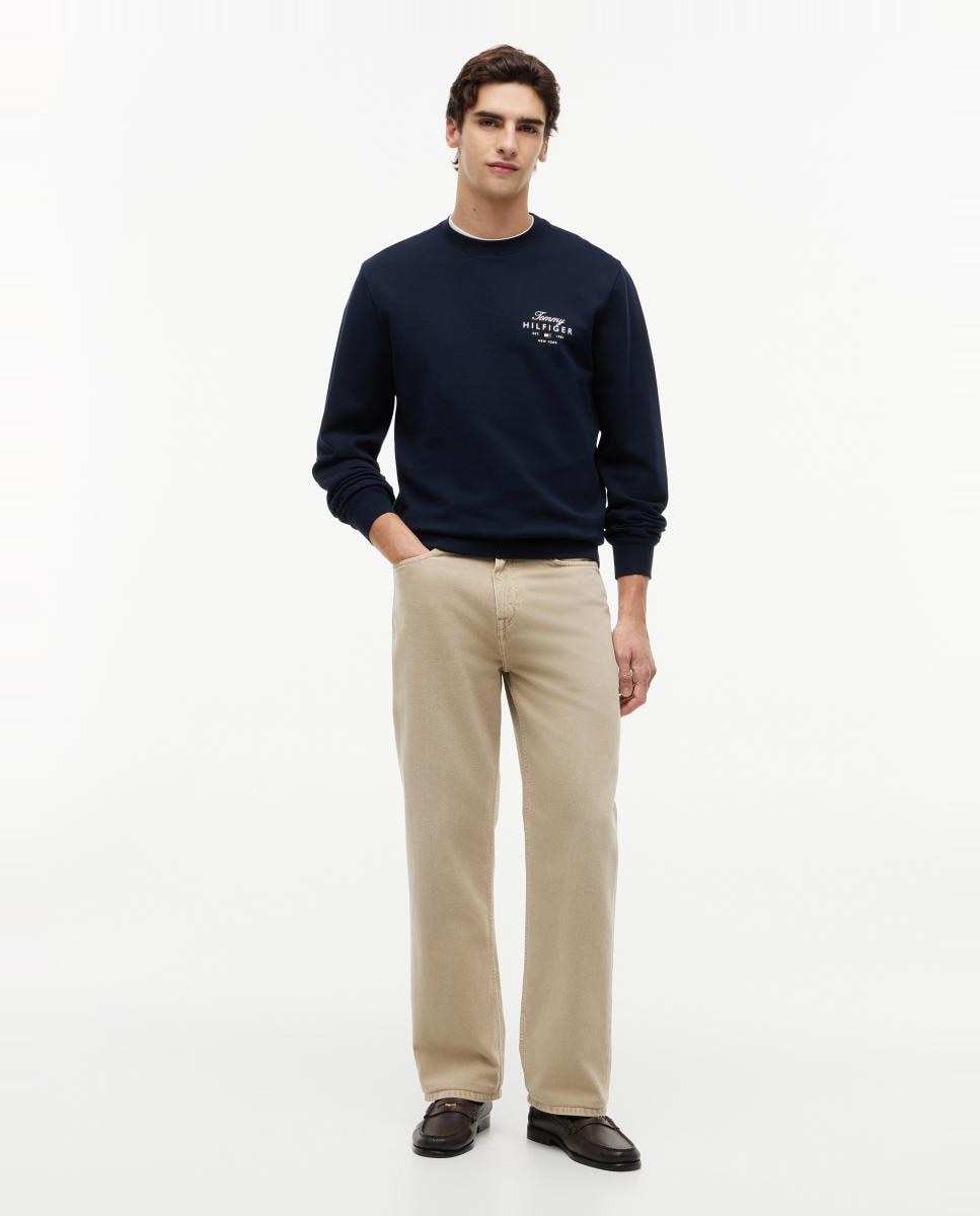 Sudadera de caballero con cuello redondo - Tommy Hilfiger - Azul marino Azul marino-6
