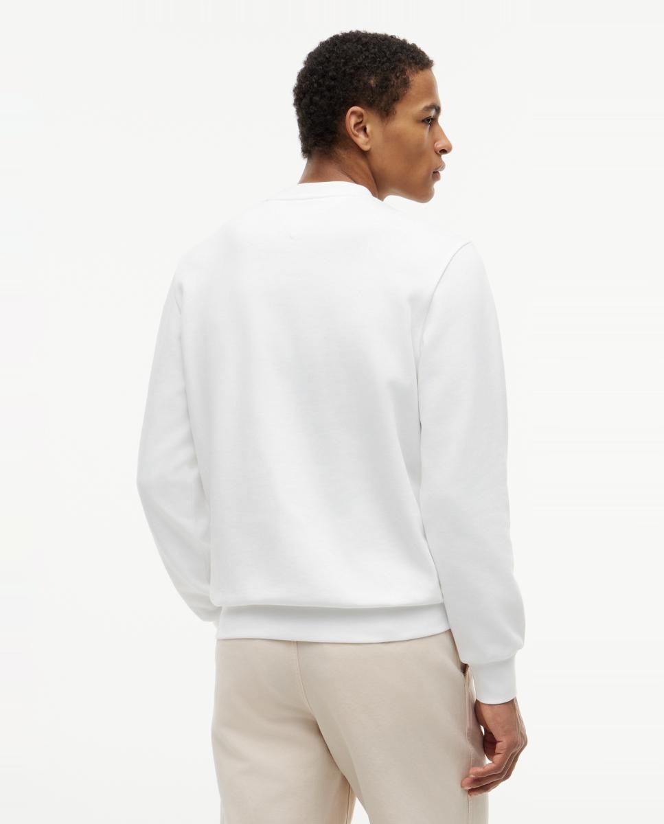 Sweatshirt com Gola Redonda Branco-2