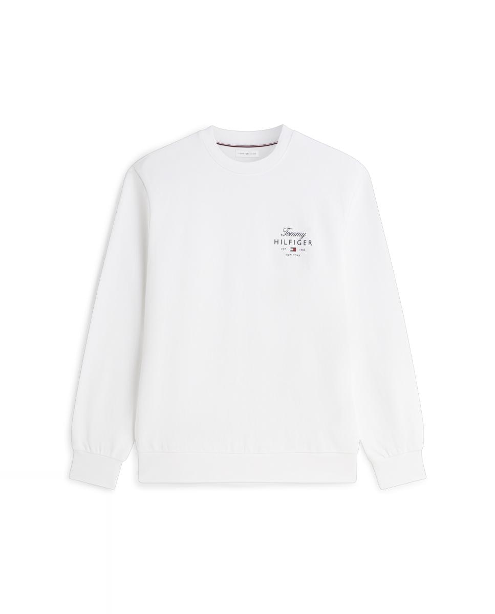 Sweatshirt com Gola Redonda Branco-4